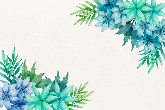 Fondo De Flores Acuarela En Colores Pastel Vector Gratis