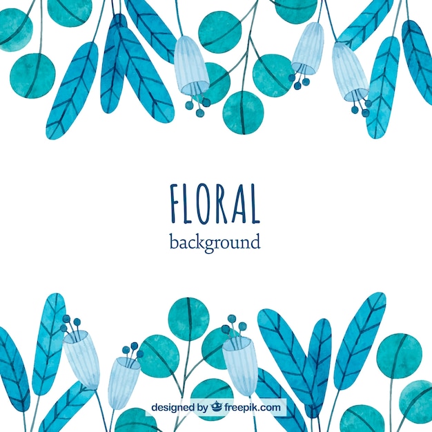 Fondo de flores en estilo acuarela | Vector Gratis