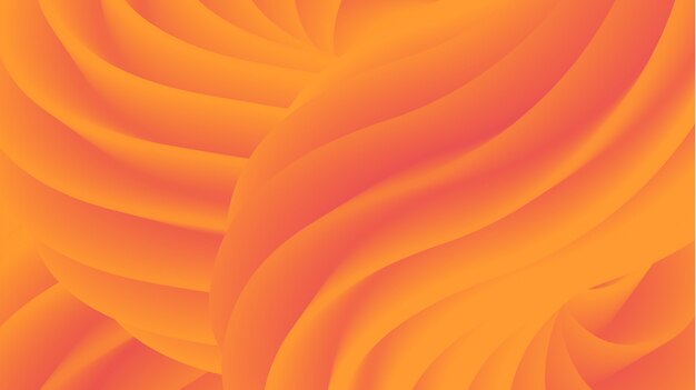Fondo De Forma Fluida 3d Naranja Moderno Abstracto Vector Premium