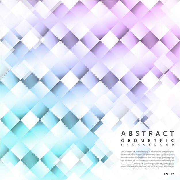 Fondo geométrico estructurado. vector fondo abstracto en forma cuadrada con efecto de luz Vector Premium