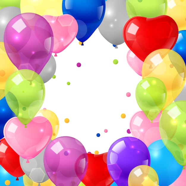 Fondo De Globos De Colores Vector Gratis