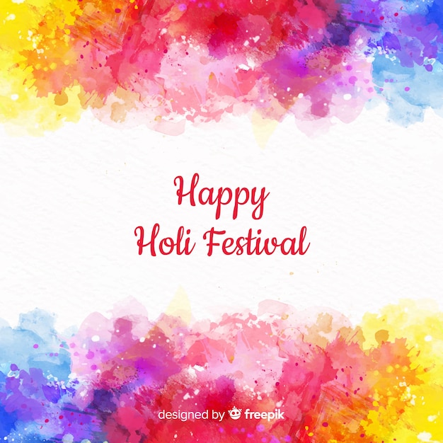 Fondo De Holi Festival En Acuarela Vector Gratis 3571