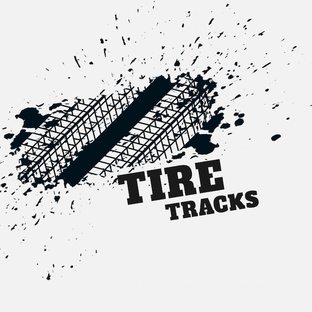Fondo de impresión de marca de neumático de grunge | Vector Gratis