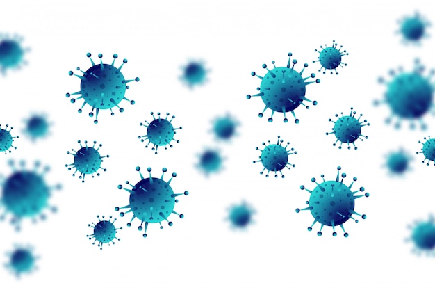 Fondo de infección de virus o gripe de bacterias vector gratuito