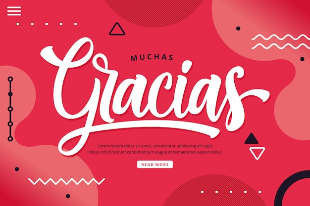 Fondo De Letras Gracias Vector Premium