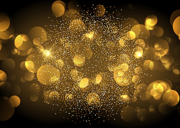 Fondo De Luces Bokeh Dorado Descargar Vectores Gratis 