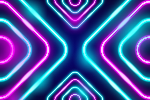 Fondo De Luces De Ne N Vector Gratis