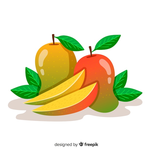 Fondo Mango Dibujado A Mano Vector Gratis