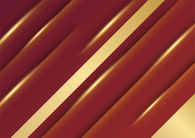 Fondo De Navidad Abstracto Rojo Y Dorado Vector Premium