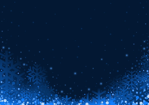 Fondo de navidad azul | Vector Premium