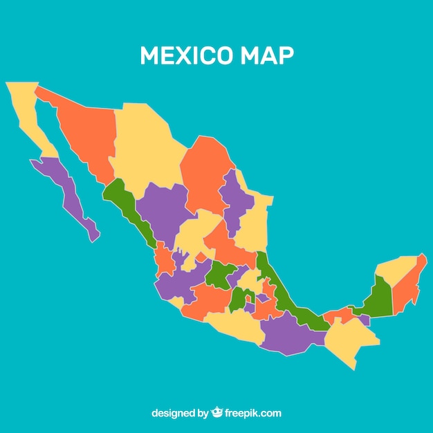 Fondo Plano De Mapa De Mexico Vector Gratis Images