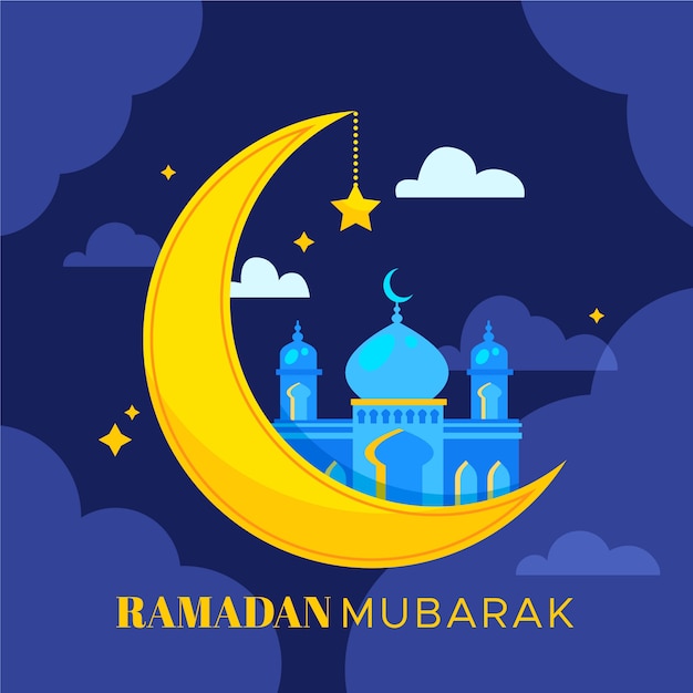 Fondo Plano Ramadan Mubarak | Vector Gratis