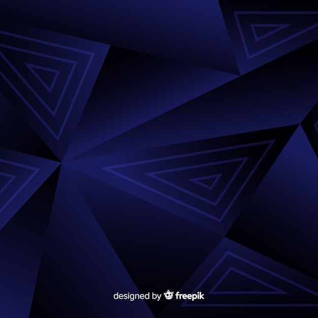 Fondo Poligonal Azul Oscuro Vector Gratis 2376