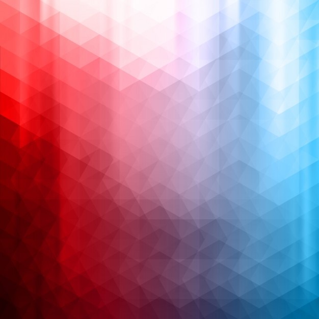 Fondo poligonal rojo y azul | Vector Gratis
