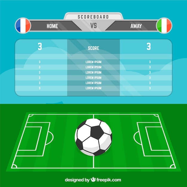 Fondo de resultado de fútbol - Vector Gratis