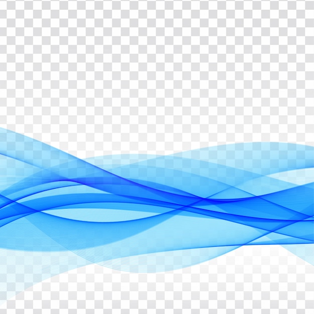 Fondo transparente abstracto azul de la onda | Vector Gratis