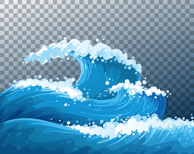 Fondo Transparente De Olas Gigantes De Mar Vector Gratis