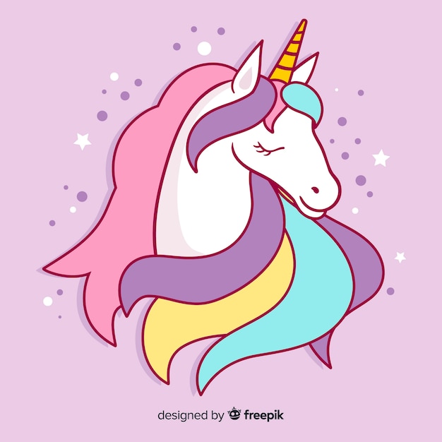 Download Fondo de unicornio en diseño plano | Vector Gratis