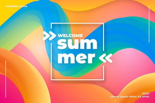 Fondo de verano vector gratuito