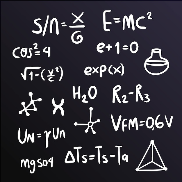 Fórmulas Científicas En Concepto De Pizarra Vector Gratis 7075