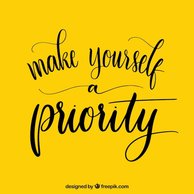 Frase motivacional moderna en color amarillo | Vector Gratis