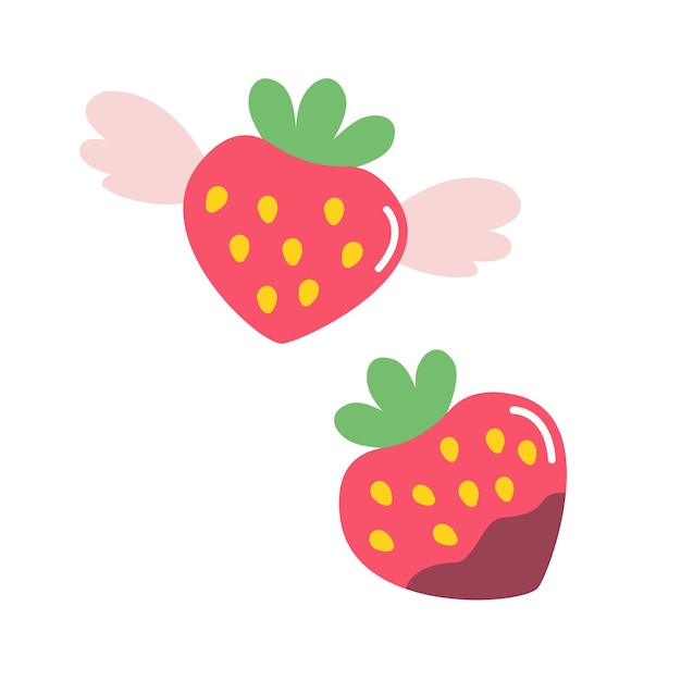 fresas-dulces-en-forma-de-coraz-n-fresas-voladoras-y-fresas-en