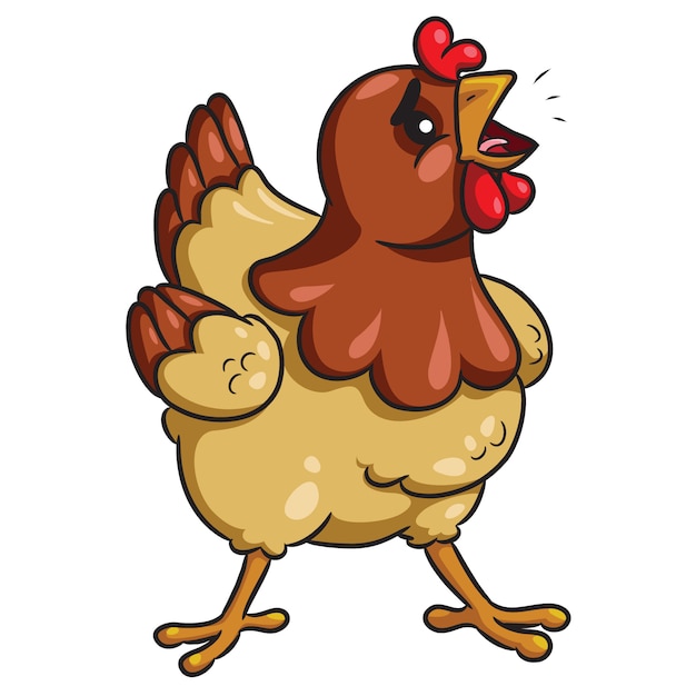 Gallina De Dibujos Animados Vector Premium 6167