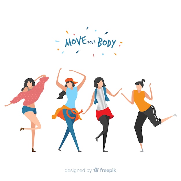 Gente joven bailando. clases de baile. fiesta | Vector Gratis