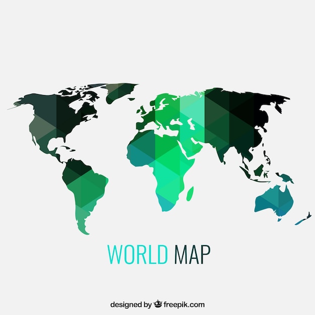 Mapa Del Mundo Geometrico En Colores Ilustracion Del Vector Imagen Images