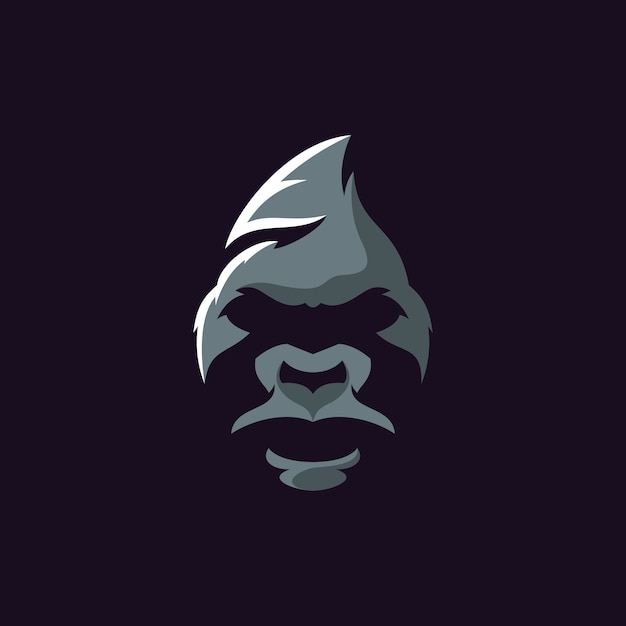 Gorila logotipo ilustrador Vector Premium