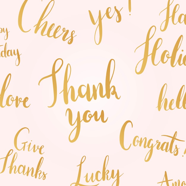 Gracias tipografía estilo vector set vector gratuito