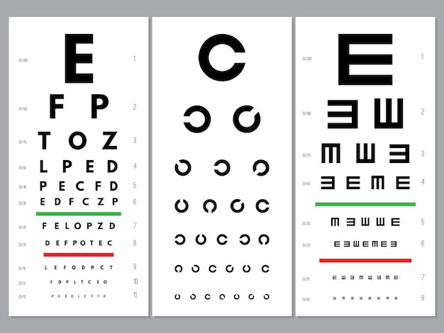 Gráficos De Ojos Prueba De La Vista De Oftalmología Alfabeto Y Letras Letras Del Alfabeto 1750