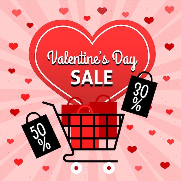 Gran Oferta Venta Del Día De San Valentín Venta Del Día De San Valentín Vector Gratis 5714