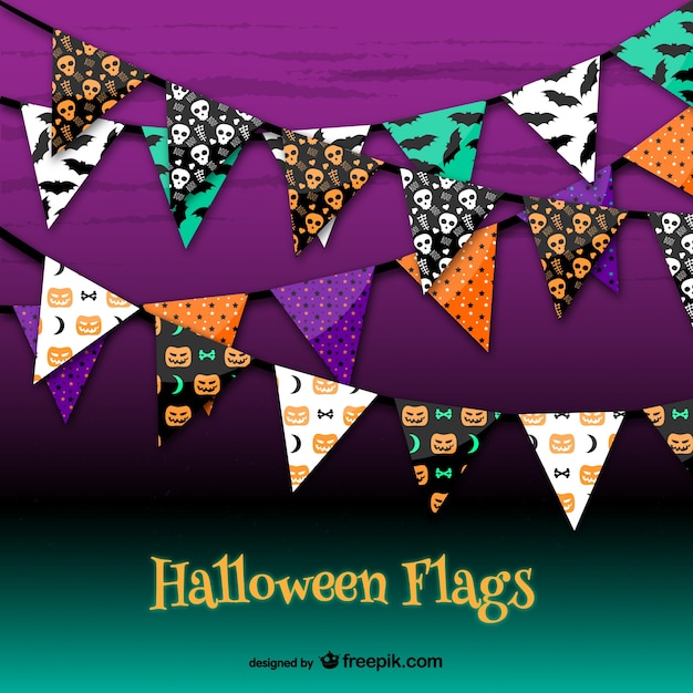 Guirnaldas Para Fiesta De Halloween Vector Gratis