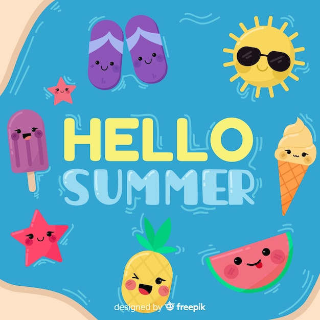 Hola verano | Vector Gratis