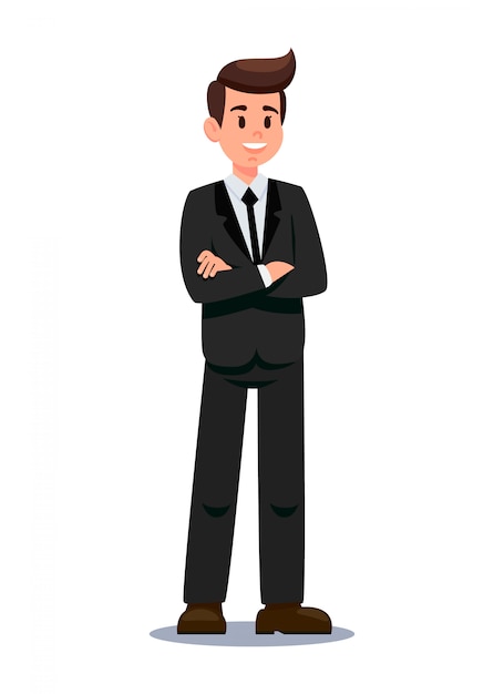 Hombre De Negocios En Ropa Formal Ilustración Vectorial Vector Premium 0051