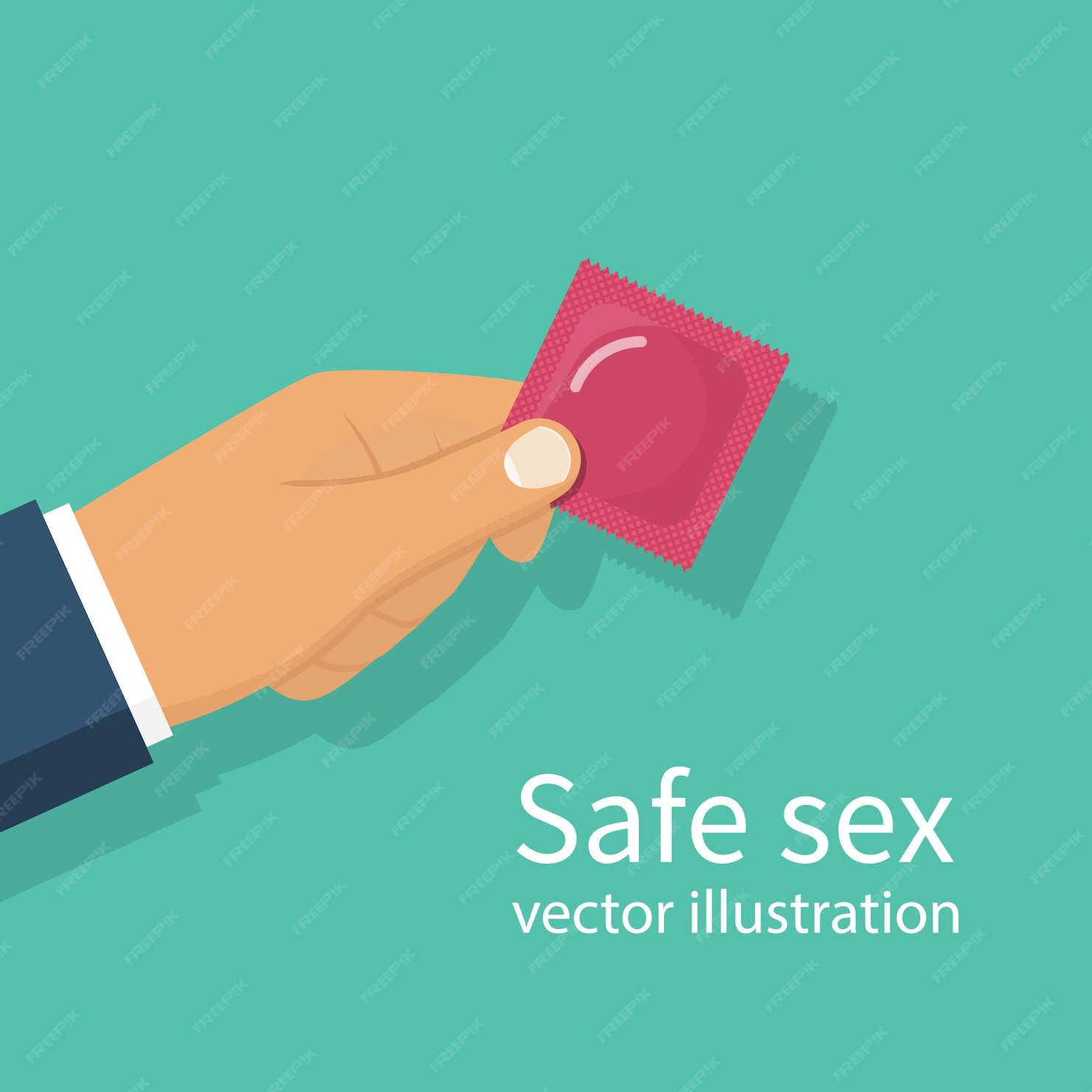 Hombre Sosteniendo Un Condón En La Mano Concepto Sexo Seguro Estilo De Vida Saludable 6750
