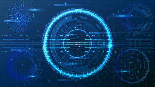 Hud ui aplicación de negocios interfaz de usuario futurista hud Vector Premium