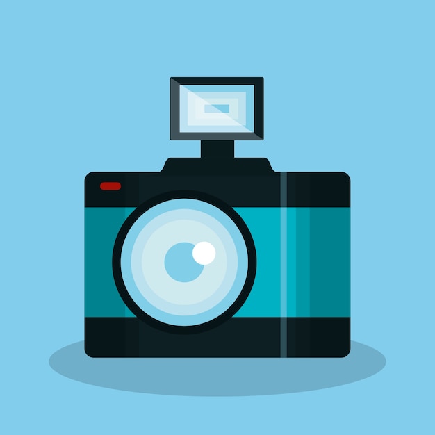Icono aislado fotográfico de la cámara | Vector Premium
