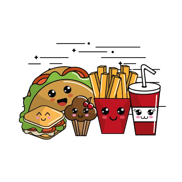 Faciles Dibujos Kawaii De Comida Chatarra Bmp Tools