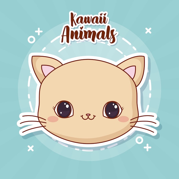 Icono de gato kawaii | Descargar Vectores Premium
