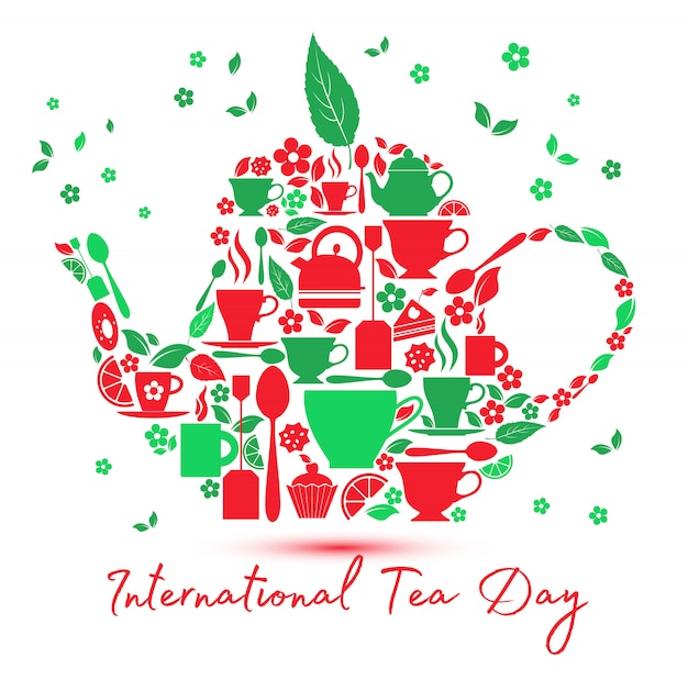 Icono del día internacional del té | Vector Premium