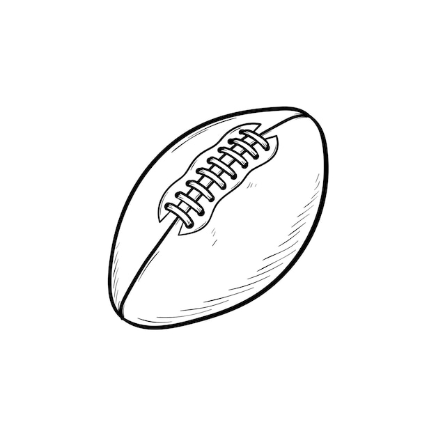 Icono De Doodle De Contorno Dibujado De Mano De Pelota De Rugby Equipo De Rugby Deporte De 5890