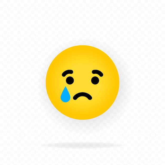 Icono De Emoji Amarillo Emoji Llorando Cara Triste Con Emoticon The