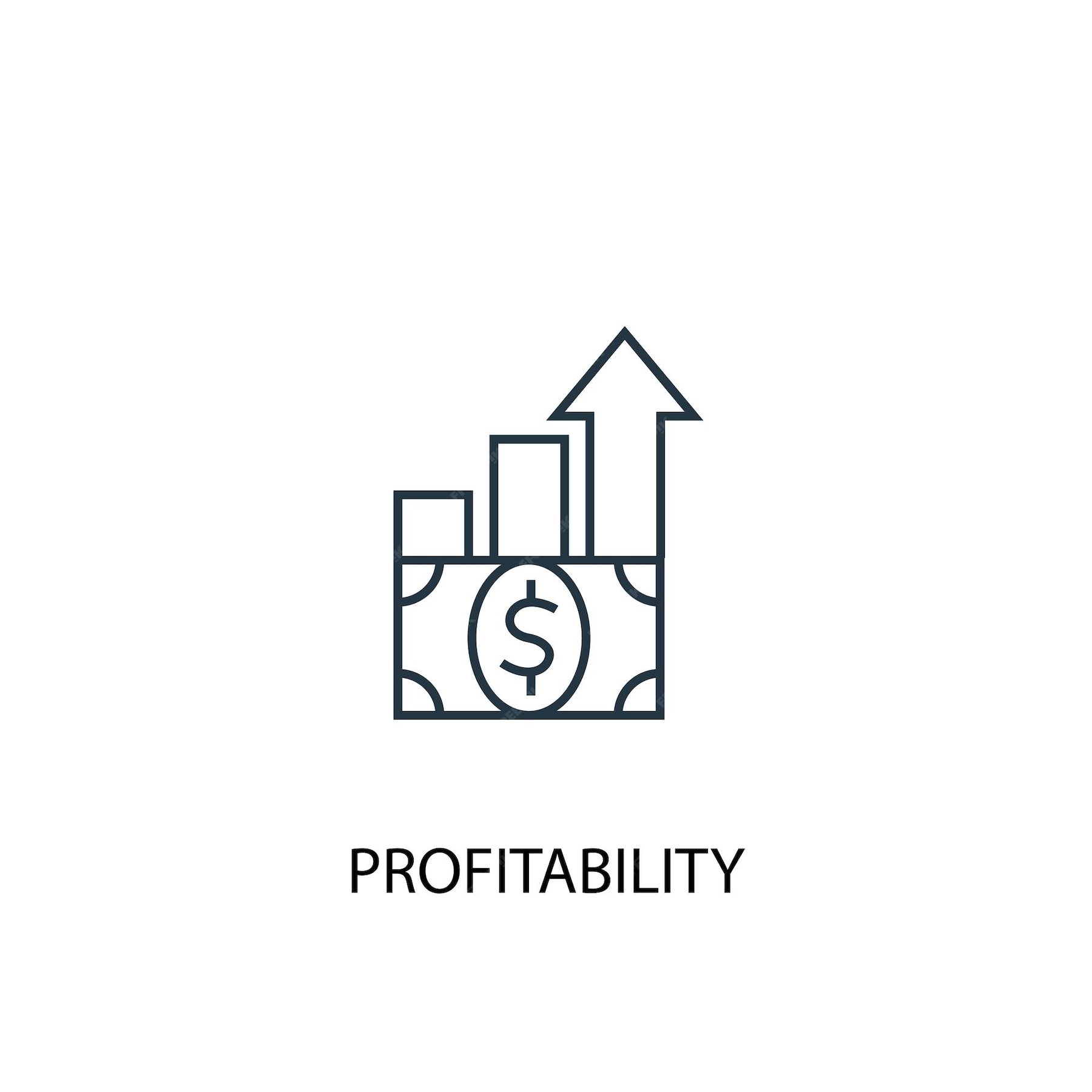 Icono De Línea De Concepto De Rentabilidad Ilustración De Elemento Simple Diseño De Símbolo De 2136
