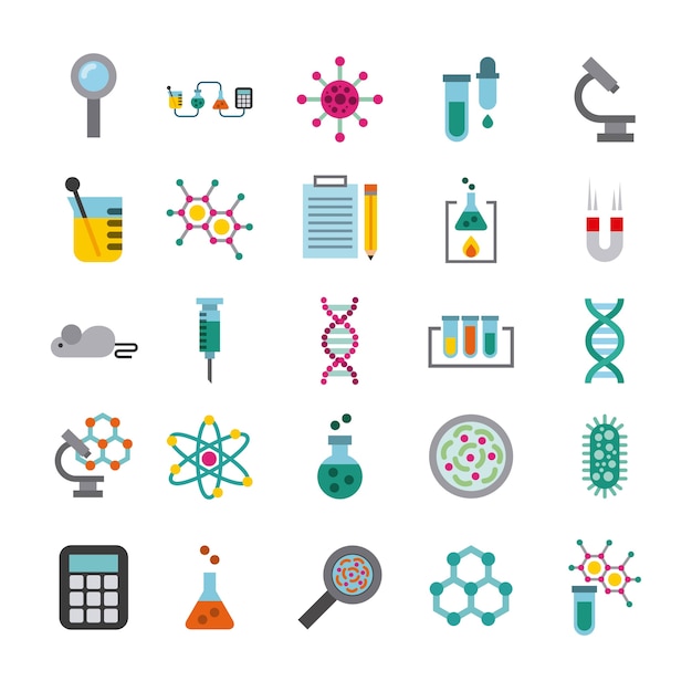 Download Icono de línea de educación biología y ciencia | Vector ...