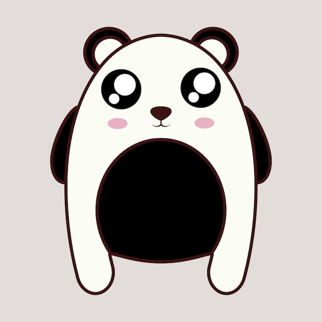 Icono de oso panda kawaii animal | Vector Premium