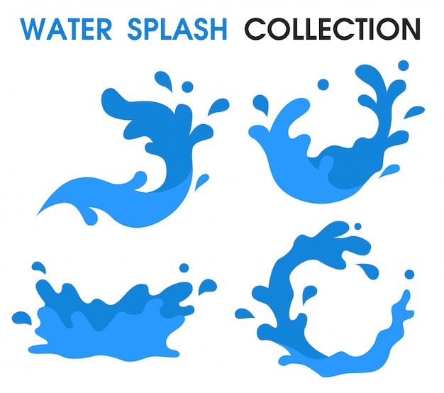 Icono De Salpicaduras De Agua Estilo De Dibujos Animados Simple