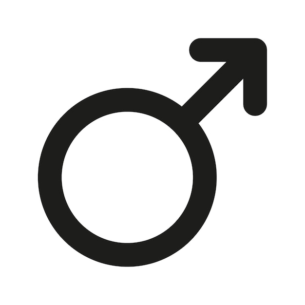 Icono De Símbolo De Sexo Masculino Símbolo De Género Silueta Simple