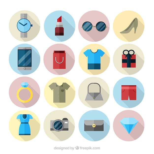 Iconos de moda Descargar Vectores gratis